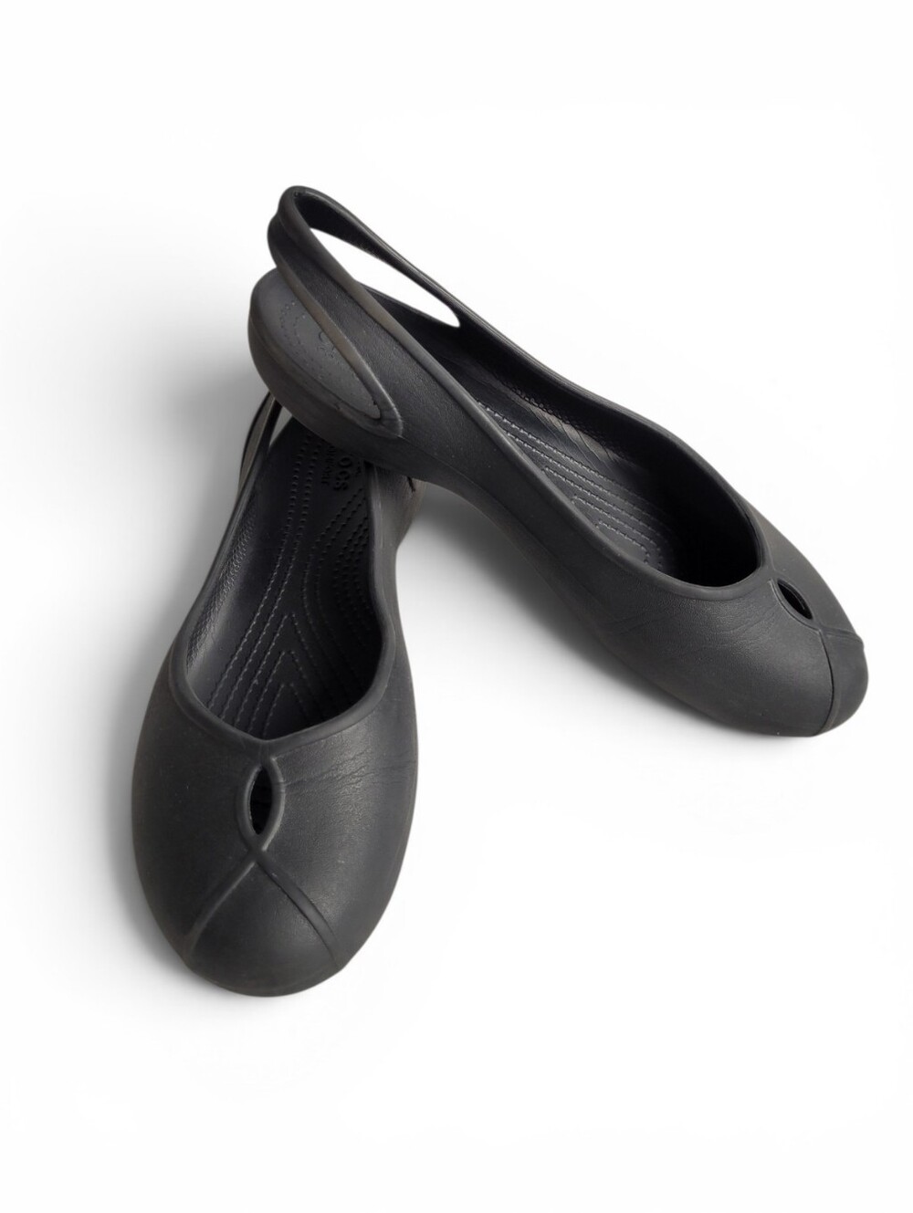 Crocs Olivia II Black Slingback Flats Size 9